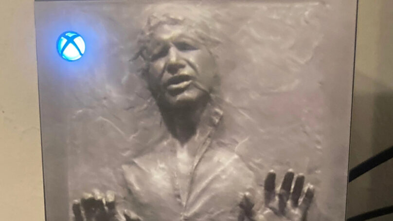 Alguien ya creó una skin de Han Solo congelado en carbonita para su Xbox Series X